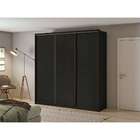 Guarda-roupa Casal Spazio Flex 3 Pt 6 Gv Preto E Amêndoa 240