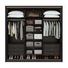 Guarda-roupa Casal Spazio Flex 3 Pt 6 Gv Preto E Amêndoa 240