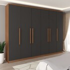 Guarda-roupa Casal Stamford 6 Portas 4 Gavetas Cinamomo/grafi
