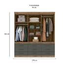 Guarda-roupa Casal Star 6 Pt 9 Gv Atacama E Grafite