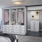 Guarda-roupa Casal Stella 6 Portas 9 Gavetas Com Cômoda 5 Gav