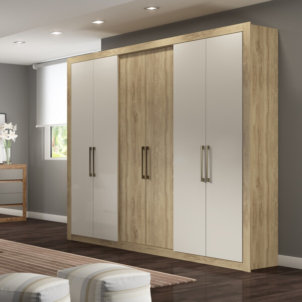 Guarda Roupa Casal Stimma 6 Portas Carraro