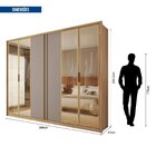 Guarda Roupa Casal Suburban 6 Portas 4 Gavetas Com Vidro Refl