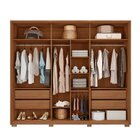 Guarda-roupa Casal Suburban 6 Portas 4 Gavetas Com Vidro Refl