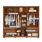 Guarda-roupa Casal Suburban 6 Portas 4 Gavetas Com Vidro Refl