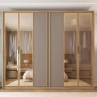 Guarda-roupa Casal Suburban 6 Portas 6 Gavetas Com Vidro Refl