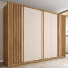 Guarda Roupa Casal Suburban Ripado 6 Portas 4 Gavetas E Pés E