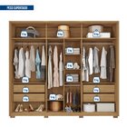 Guarda Roupa Casal Suburban Ripado 6 Portas 4 Gavetas E Pés E