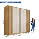 Guarda Roupa Casal Suburban Ripado 6 Portas 4 Gavetas E Pés E