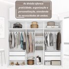 Guarda Roupa Casal Suburban Ripado 6 Portas 4 Gavetas E Pés E