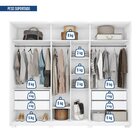 Guarda Roupa Casal Suburban Ripado 6 Portas 4 Gavetas E Pés E