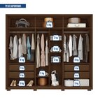 Guarda Roupa Casal Suburban Ripado 6 Portas 4 Gavetas E Pés E