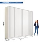 Guarda-roupa Casal Suburban Ripado 6 Portas 6 Gavetas E Pés E