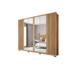 Guarda Roupa Casal Suburban Ripado Com Espelho 6 Portas 4 Gav