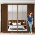 Guarda Roupa Casal Suburban Ripado Com Espelho 6 Portas 4 Gav