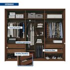 Guarda Roupa Casal Suburban Ripado Com Espelho 6 Portas 4 Gav