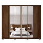 Guarda Roupa Casal Suburban Ripado Com Espelho 6 Portas 4 Gav