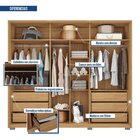 Guarda-roupa Casal Suburban Ripado Com Espelho 6 Portas 6 Gav