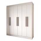 Guarda-roupa Casal Suíça 6 Portas 2 Gavetas 100% Mdf Branco -