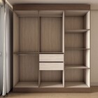 Guarda-roupa Casal Suíça 6 Portas 2 Gavetas 100% Mdf Castanho