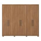 Guarda Roupa Casal Sumatra Com Pés 6 Portas 3 Gavetas Amendol