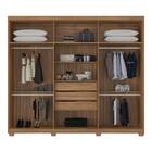 Guarda Roupa Casal Sumatra Com Pés 6 Portas 3 Gavetas Amendol