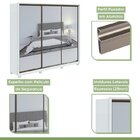 Guarda-roupa Casal Super Glass, Cômoda Urban E Cama Casal Sol