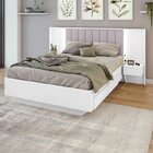 Guarda-roupa Casal Super Glass, Cômoda Urban E Cama Casal Sol