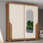 Guarda-roupa Casal Talles 2 Portas 3 Gavetas Com Espelho Natu