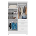 Guarda Roupa Casal Tâmis 4 Portas Castanho/avelã Wood - Moval