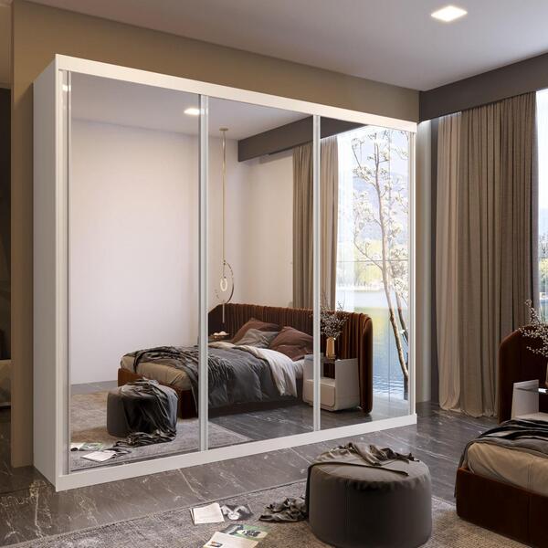 Guarda Roupa Casal Taylor Crystal 3 Portas 6 Gav Bom Pastor