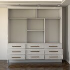 Guarda-roupa Casal Taylor Premium 3 Portas 9 Gavetas Com Espe