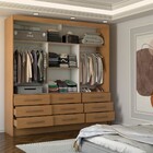 Guarda-roupa Casal Taylor Premium 3 Portas 9 Gavetas Com Espe