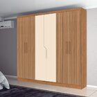 Guarda Roupa Casal Textura Ripado 236 X 230 Cm 6 Portas 4 Gav