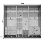 Guarda-roupa Casal Theo Esp 100%mdf 3 Pts 6 Gav Bom Pastor