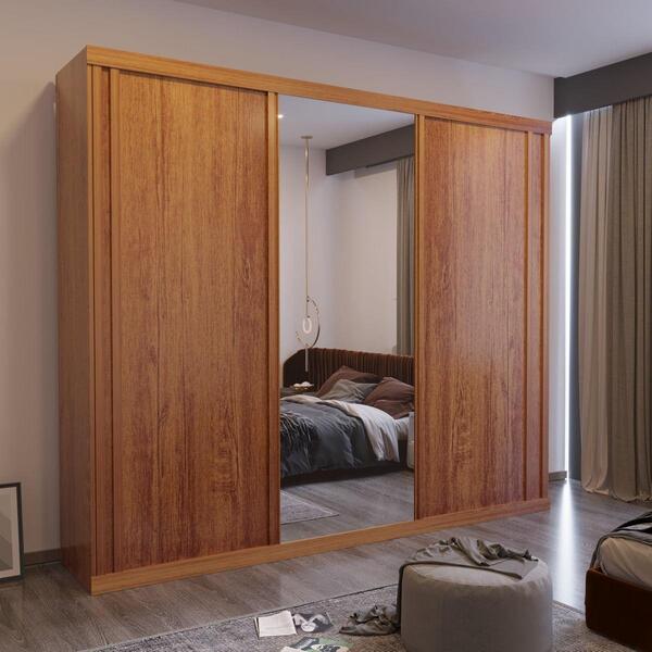 Guarda-roupa Casal Theo Esp 100%mdf 3 Pts 6 Gav Bom Pastor