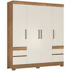 Guarda Roupa Casal Tijuca 4 Portas 4 Gavetas Amendola Off Whi