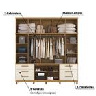 Guarda Roupa Casal Titan Com 12 Portas Carvalho Off White