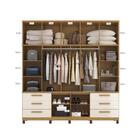 Guarda Roupa Casal Titan Com 12 Portas Carvalho Off White