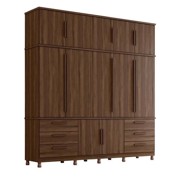 Guarda Roupa Casal Titan Com 12 Portas E 6 Gavetas - Pr Móveis