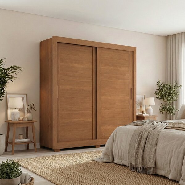 Guarda Roupa Casal Titanium 2 Portas De Correr 4 Gavetas Cina