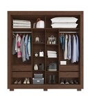 Guarda Roupa Casal Titanium 2 Portas De Correr 4 Gavetas Jaca