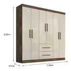Guarda Roupa Casal Tokio 6 Portas 2gav