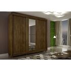 Guarda Roupa Casal Tokyo 3 Portas De Correr  Com Espelho  Sal