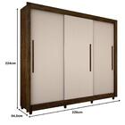 Guarda Roupa Casal Tokyo 3 Portas De Correr Salleto Ype/off