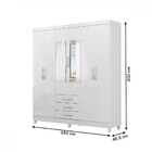 Guarda-roupa Casal Toledo 6 Portas 3 Gavetas Com Espelho Bran