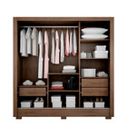 Guarda Roupa Casal Topazio 3 Portas 3 Gavetas Com 6 Pés