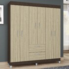 Guarda-roupa Casal Tóquio 6 Portas 2 Gavetas Chocolate/castan