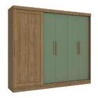 Guarda-roupa Casal Tormaline 5 Pt 4 Gv Nogueira E Verde Oliva
