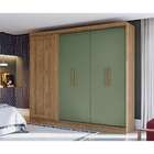 Guarda-roupa Casal Tormaline 5 Pt 4 Gv Nogueira E Verde Oliva
